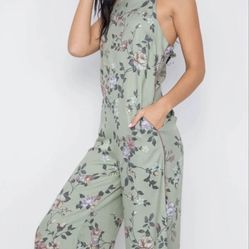Floral Print Jumpsuit Romper