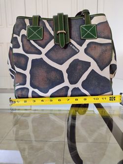 Dooney and Bourke Giraffe with Green accents Shoulder Bag