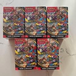 Lot Of 5 Pokemon TCG Mega Evolutions Booster Bundle Sealed