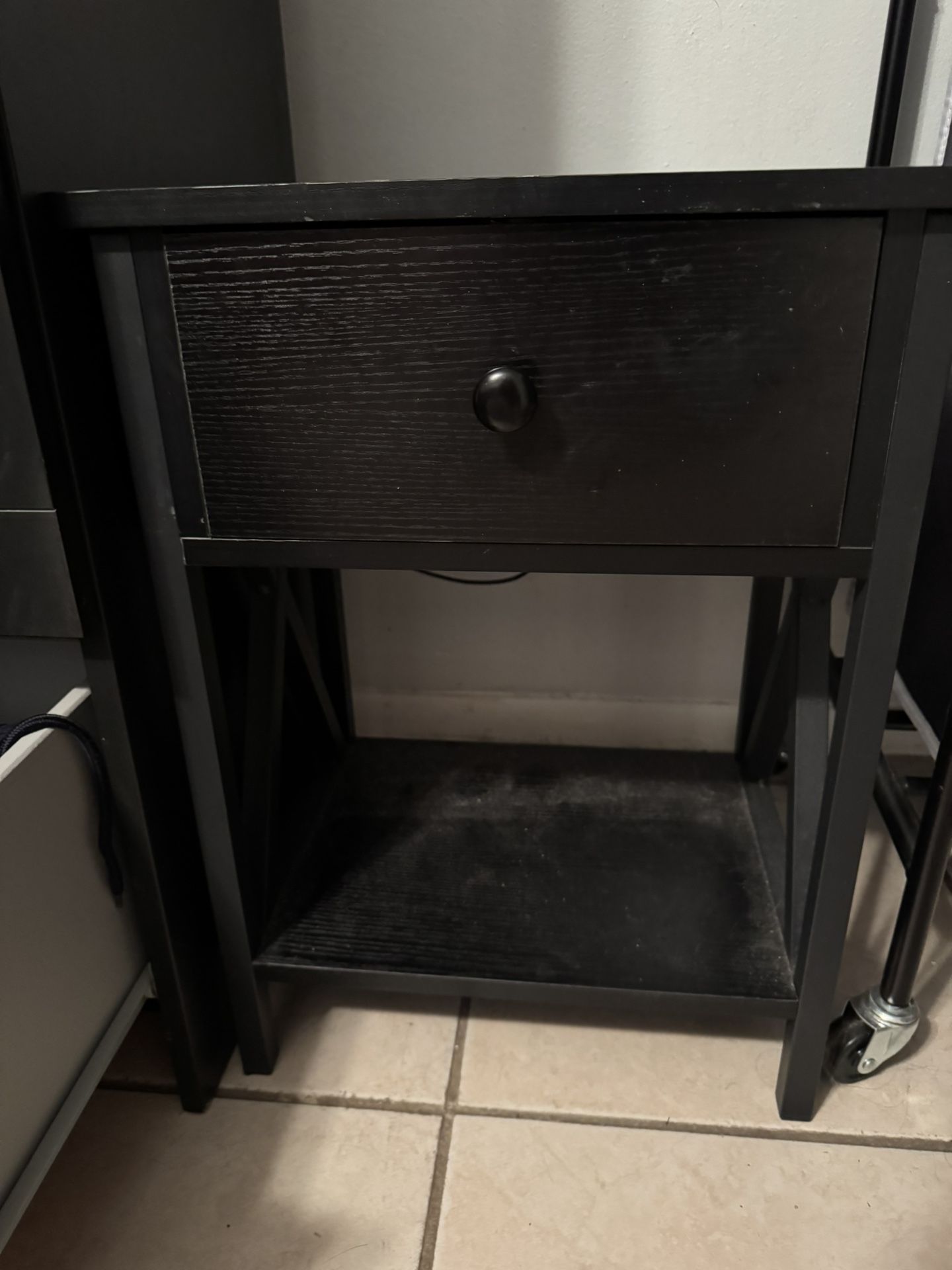 Two End Tables Drawers