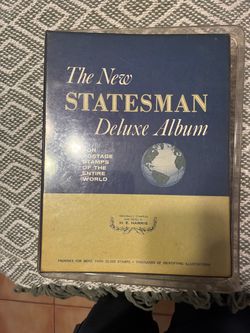 Stamp album with stamp collection