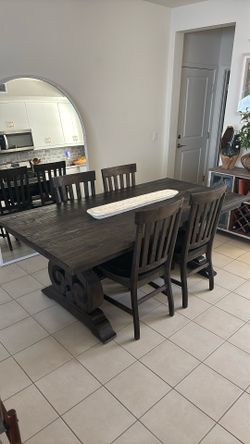 Jerome’s Solid Wood Hacienda Dining Set (Table and 4 Chairs)