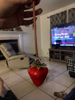 Strawberry bag charm