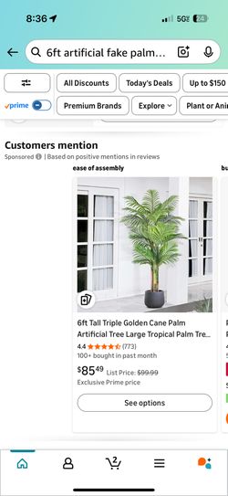 Artificial Palm Tree Fake 6 Ft 