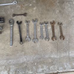 Lot Of Wrenches And Sockets