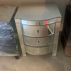 2 Mirrored Night Stand/ End Table 