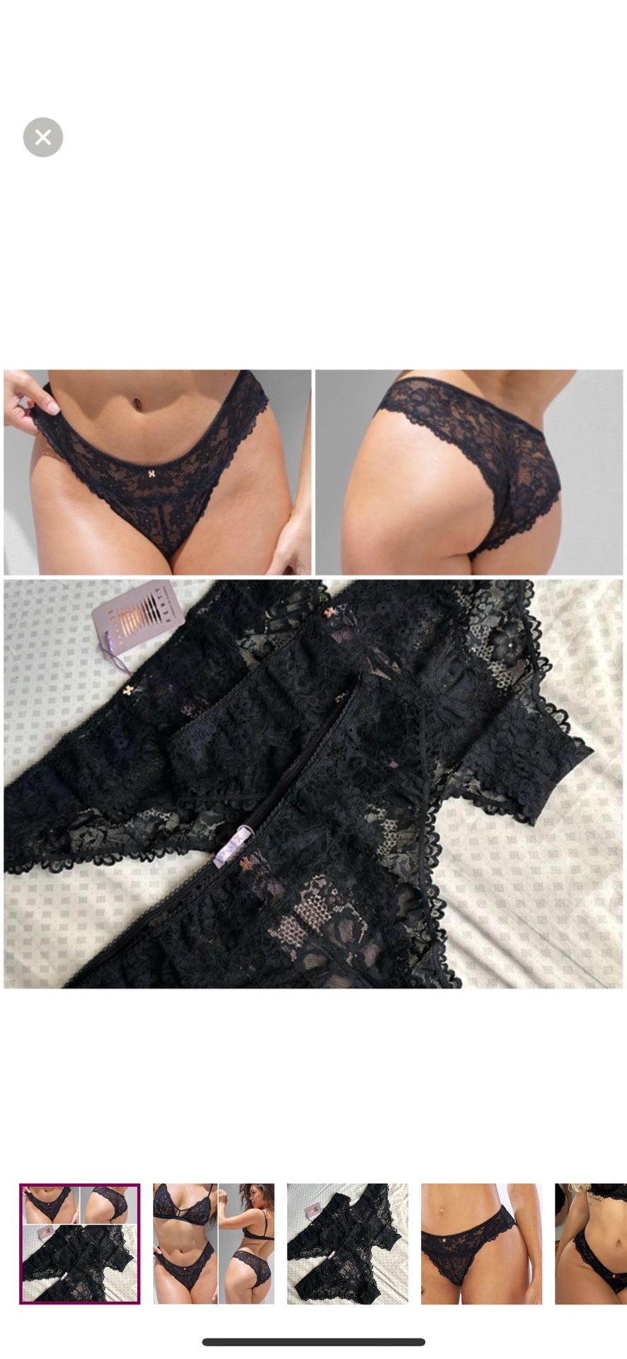 NWT Savage X Fenty by Rihanna Floral Lace Cheeky Panty 3pr Bundle