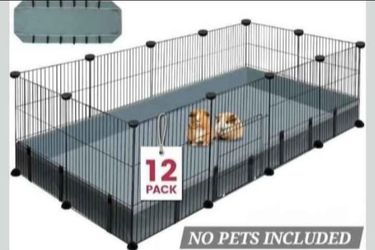 Viscoo 12 Panels Small Animal Playpen,Pet Playpen with Waterproof Mat