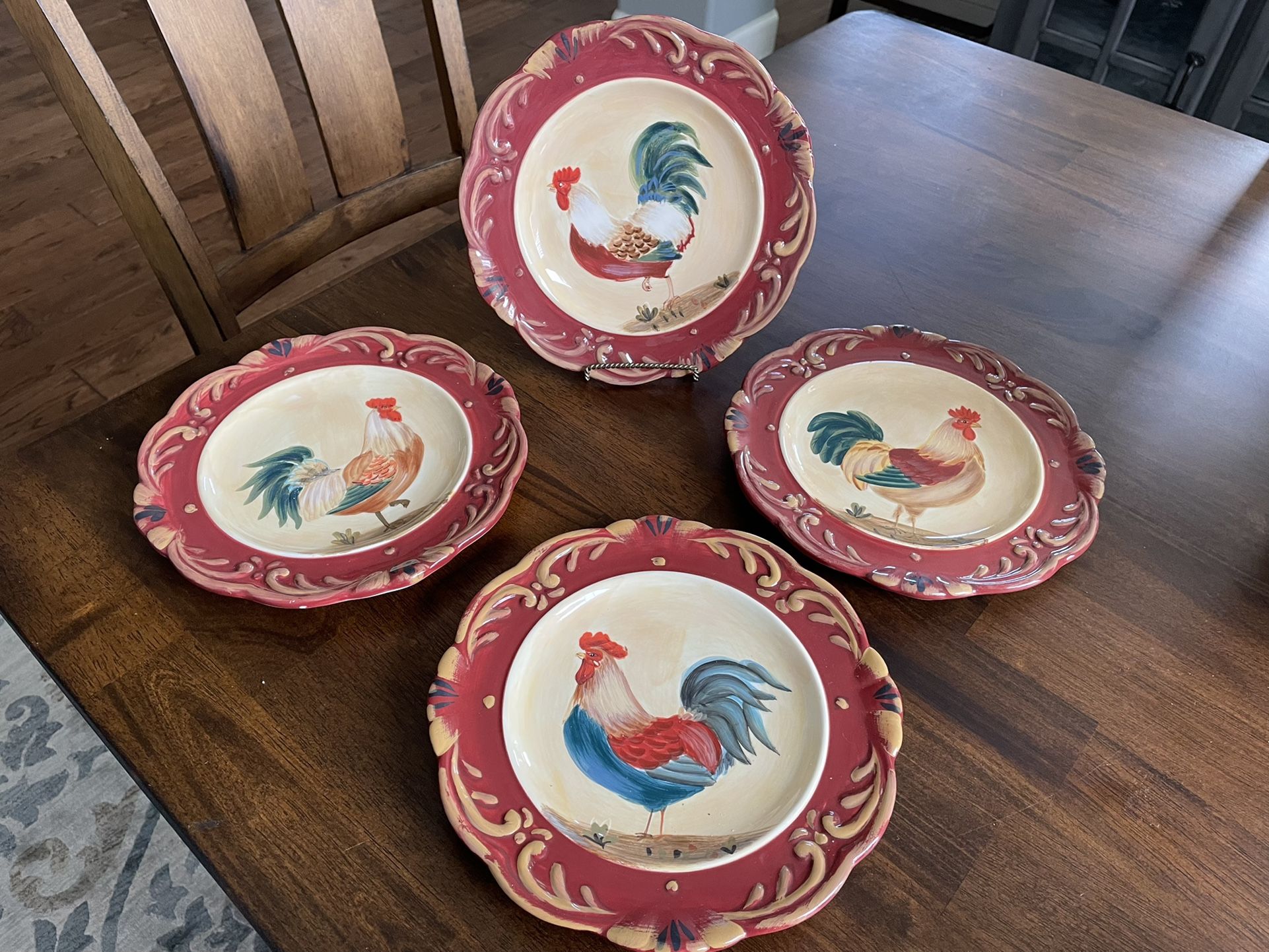 Dessert Tuscan Plates-Rooster