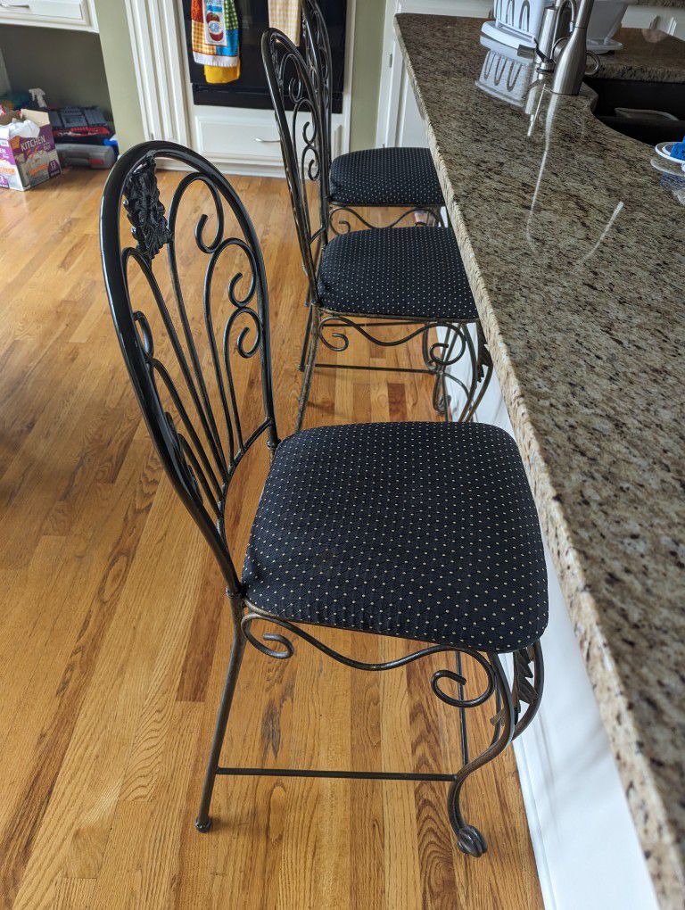 Wrought Iron Chairs- set of 3 