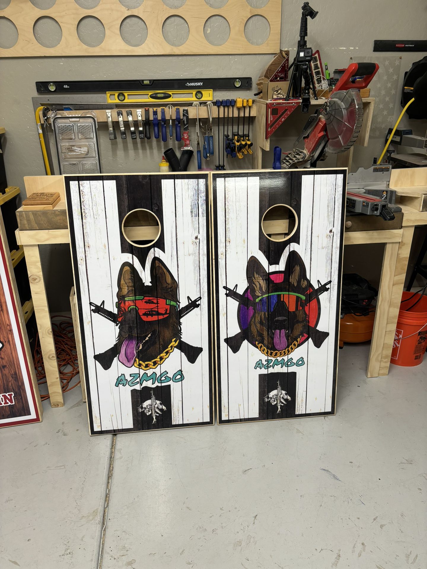 Custom Wrapped Cornhole Boards With Carrying Handle