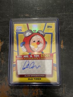 2025 Topps Toy Story Alan Oppenheimer as Old Timer Gold Refractor Auto 34/50 SP