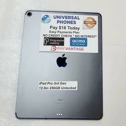 Apple IPad Pro 3rd Gen 12.9inch 256gb Unlocked. Tv 