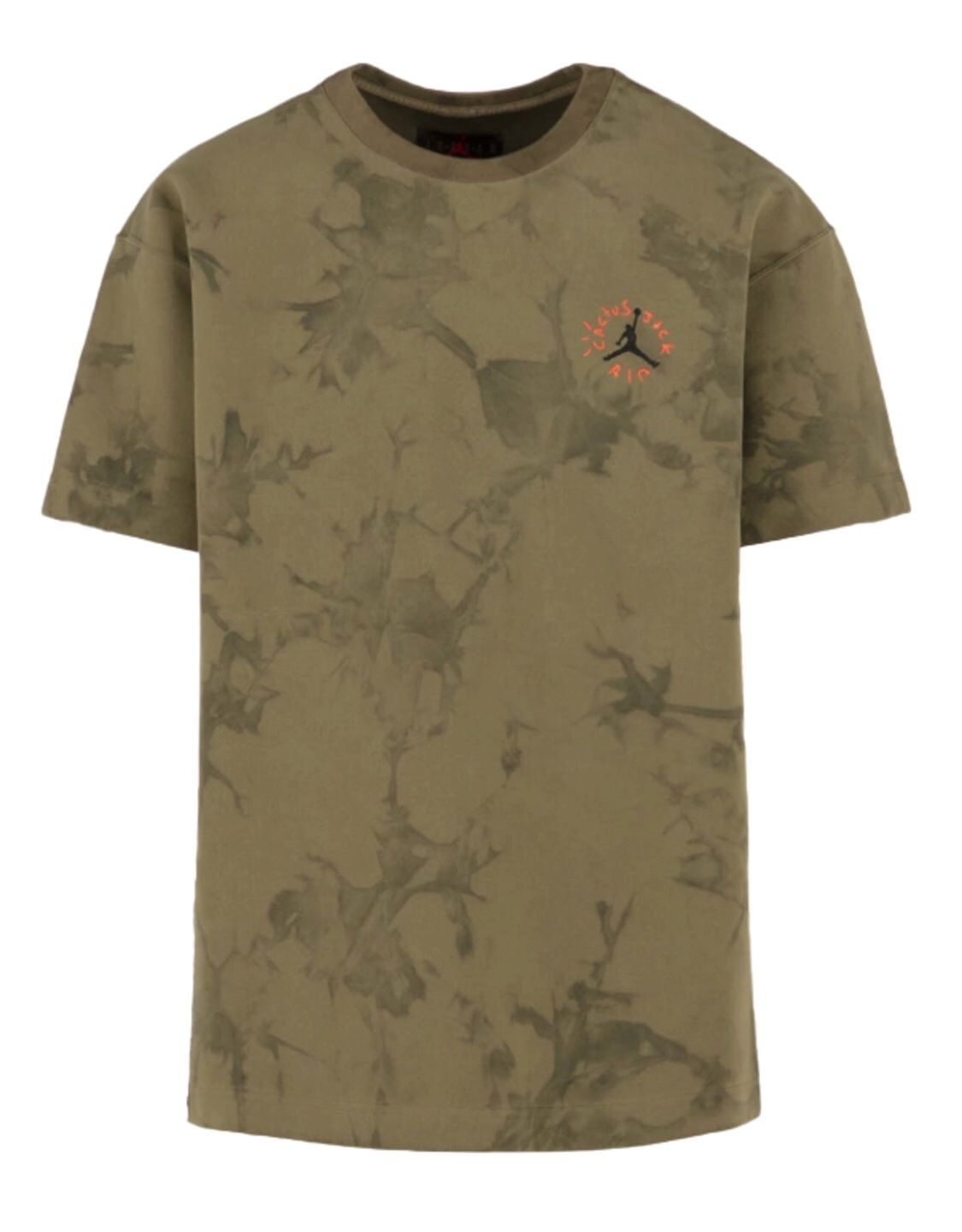 JORDAN x TRAVIS SCOTT SS OLIVE TEE Sz MEDIUM