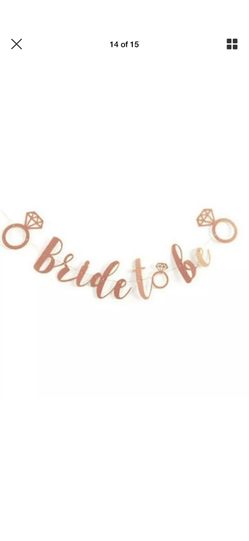New Bride To Be Banner Pink Glitter Bachelorette Party Decoration Bridal Shower