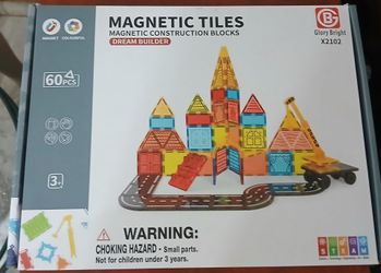 Glory Bright Magnetic Tiles 60-Piece Set
