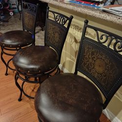 3 Counter Top Bar Stools Chairs Barstools 24"