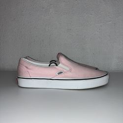 VANS Classic Slip On Shoes Women’s Size 9 / Men’s 7.5 Pink White Casual Shoes Skate Sneaker