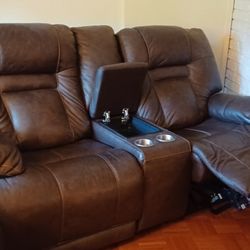 Leather Loveseat Electric 6 Feet
