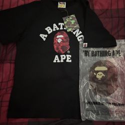 Red Bathing ape shirt