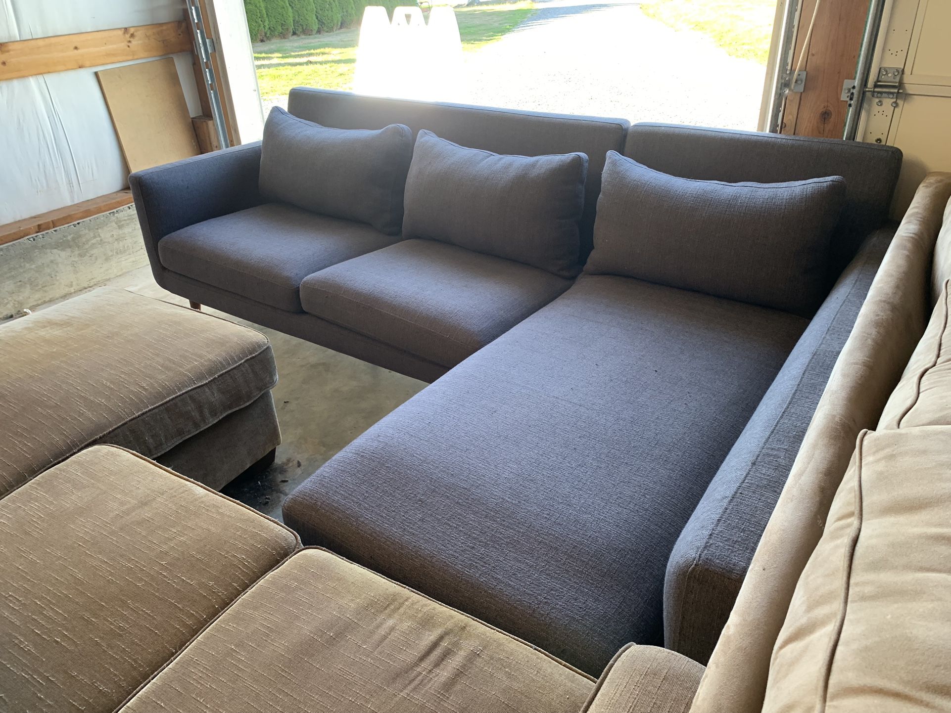 Grey L Shaped Sectional Couch “WE DELIVER”