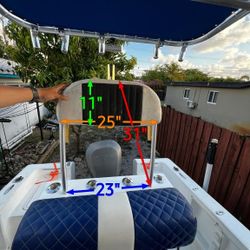Boat Lean Post Back Seat Rest Rod Holders Fishing 
