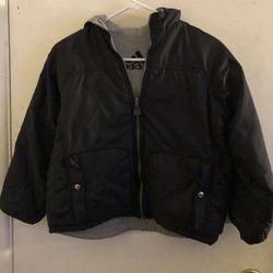 Adidas Boys Riversable Windbreaker Jacket Sz Small 