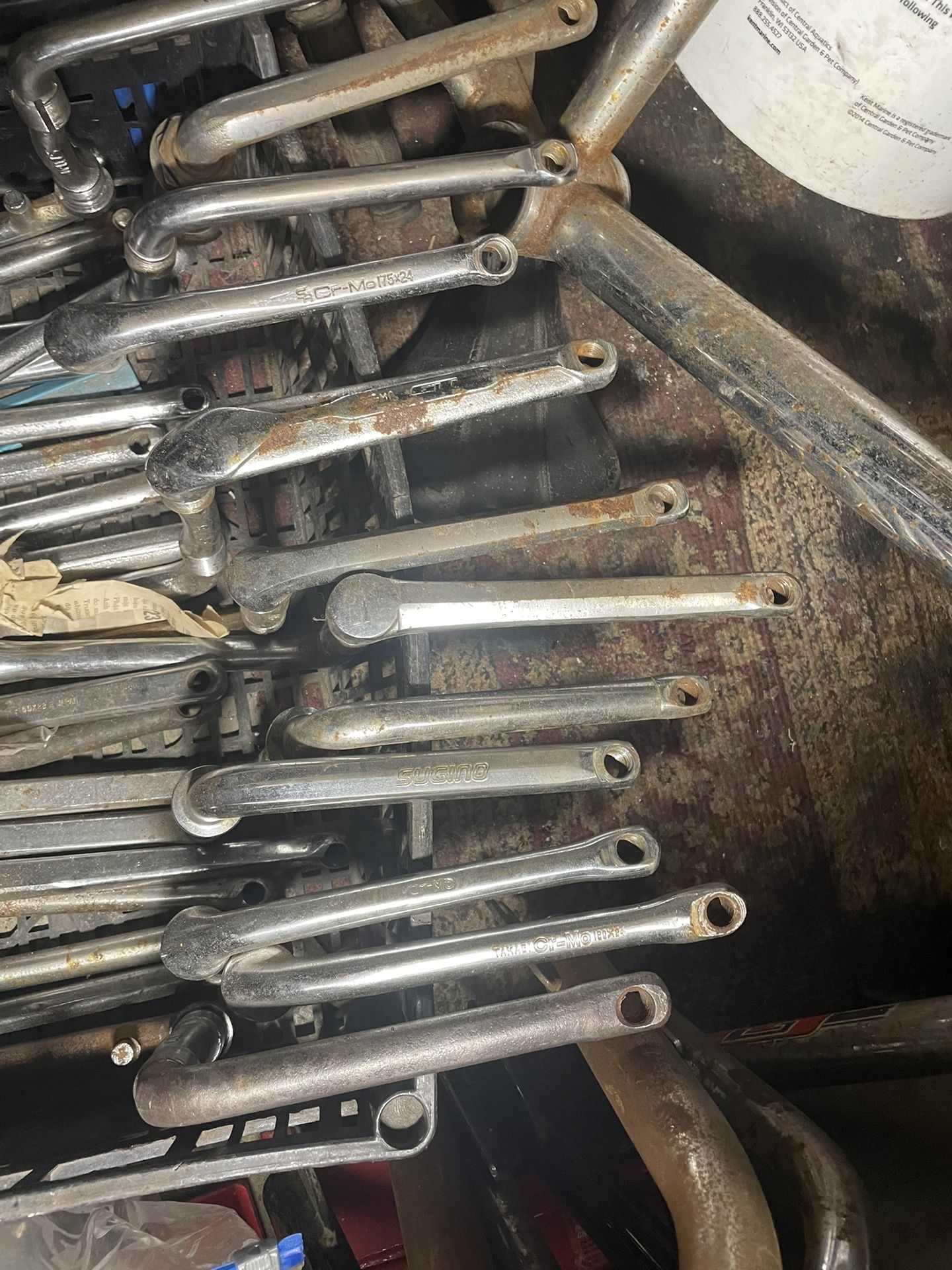 Tons of BMX handlebars and forks