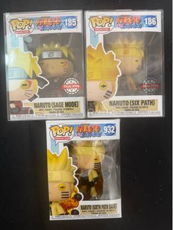 Funko Pop! Anime Naruto Shippuden Special Edition Naruto lot 185 186 932