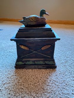 Rustic Mallard Duck Decorative Storage Box