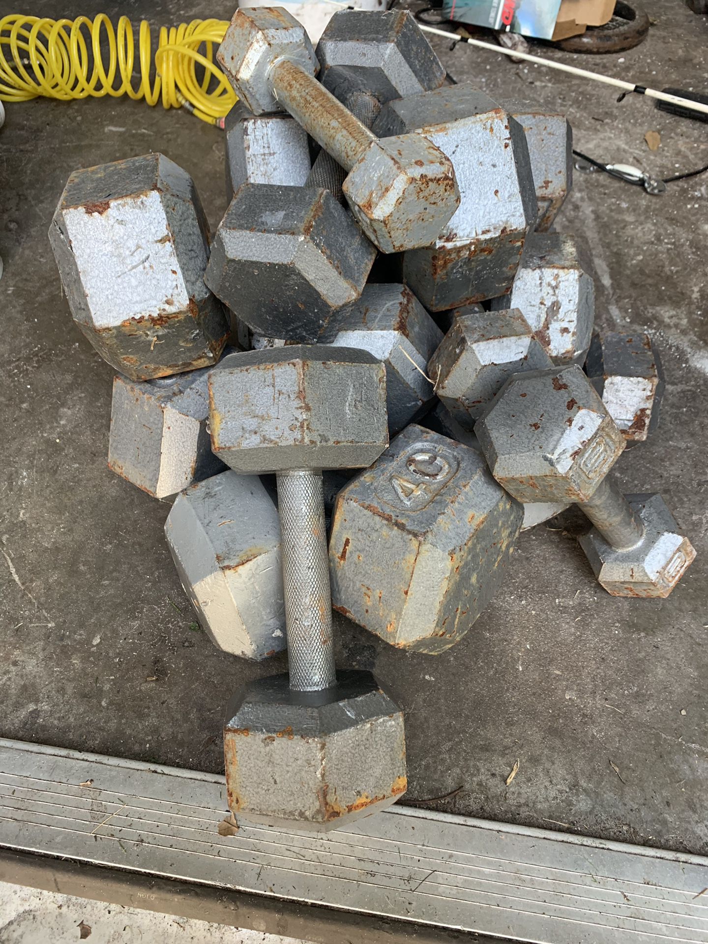 Weights with rack