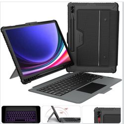 Nillkin for Samsung Galaxy Tab S10 Plus/S9 Plus Case with Keyboard, Multi-Touch