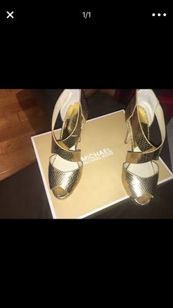 Gold MK high heels