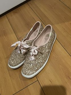 Kate spade Rose Gold Glitter Keds Sneakers Wedding Shoes