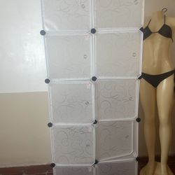 Modular Plastic Storage Organizer / Closet Shelving Unit (9 Cubes)