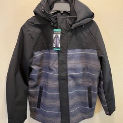 Pendleton Men’s Jacket Sz Small Blue Softshell Wool Full Zip Removeable Hood