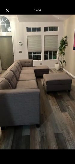 Beautiful elegant upscale luxury L Shape Large Plush Modern Sectional sofa