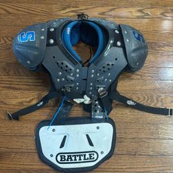 Youth Xs Football Pads With Battle Backplate