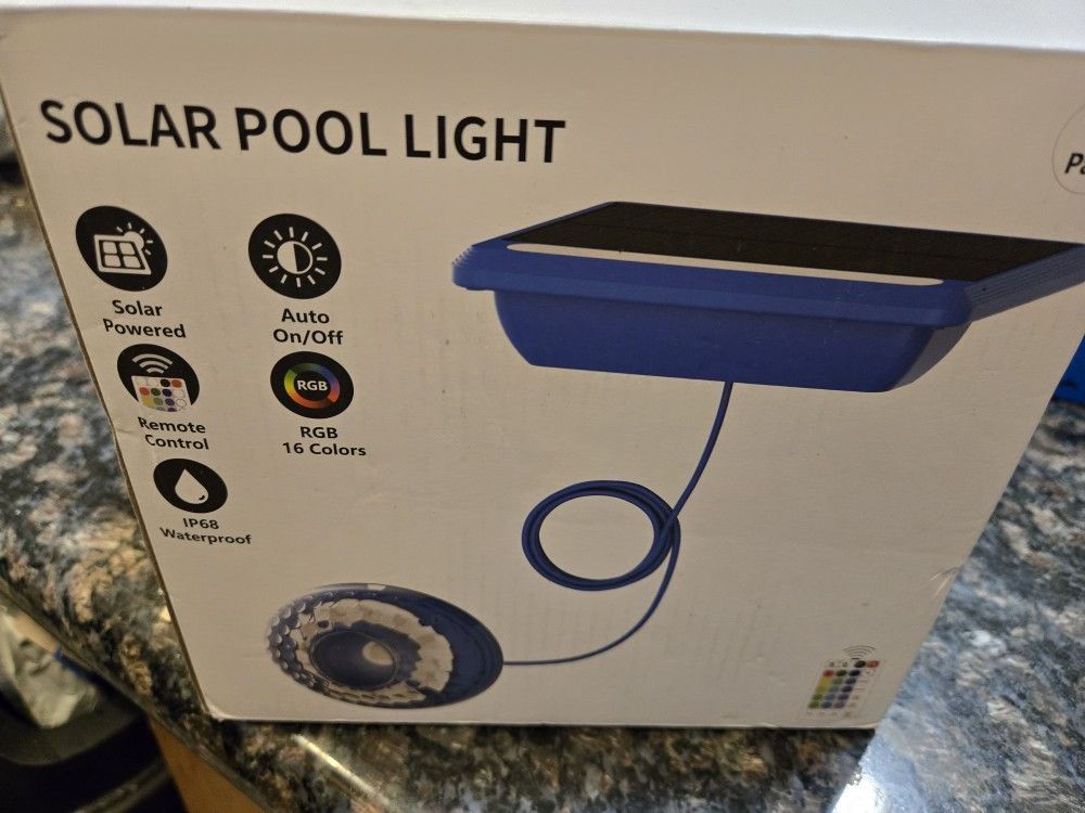Solar Pool Light (4) Rgb 16 Colors