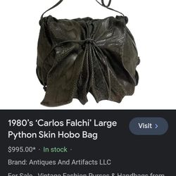 Carlos Falchi Hobo Purse. 