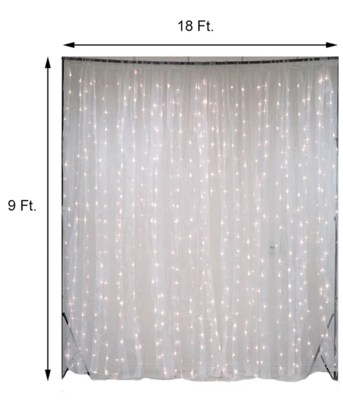 Sheer Organza LED Light Curtain/panel