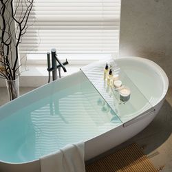 Acrylic Bathtub Tray Clear Bathroom Caddy Shelf $30