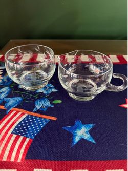 Princess House Heritage Handblown Sugar & Creamer