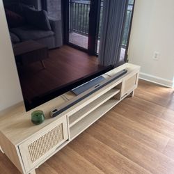 LG 65 Inch OLED C3 Series 4K UHD With Samsung Sound Bar W/Dolby Atmos And Tv Stand