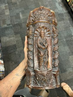 Haunted Religious Hand Carved Candle 