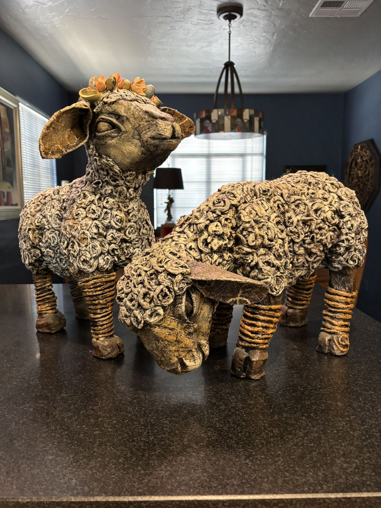 Sheep Sculptures from AZ artist Kathy Q Parks (set of 2)