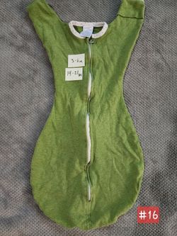 Baby Sleep Sack 3-6 Months Green Zip-Up