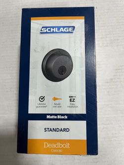 Schlage B60 Series Matte Black Single Cylinder Deadbolt
