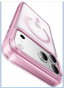 Shiny Interior Coating for iPhone 17 Pro Max Case with Pearl Strap, [Glossy Bumper & Magnetic Ring] [Compatible with Magsafe] Cute Women Girly Anti-Fi