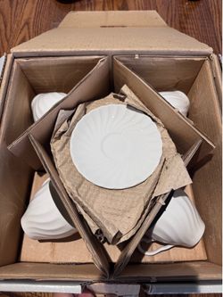 Johnson Brothers White tea cups and plate set